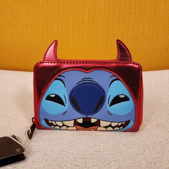 Loungefly Disney Lilo and Stitch Devil Costume Halloween Zip Around Wallet NEW - Picture 13 of 13